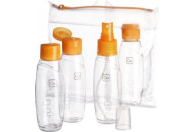 Go Cabin Bottle Set Orange Travel Accessories