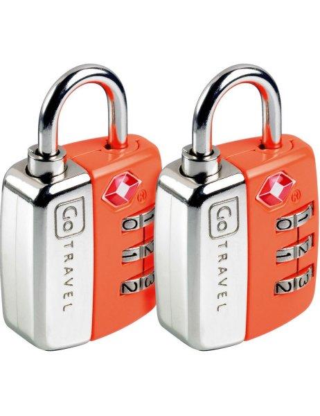Go Tsa Twin Pack Combination Lock Orange Travel Accessories