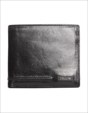 Cellini Viper Tri Flap Wallet Black Leather