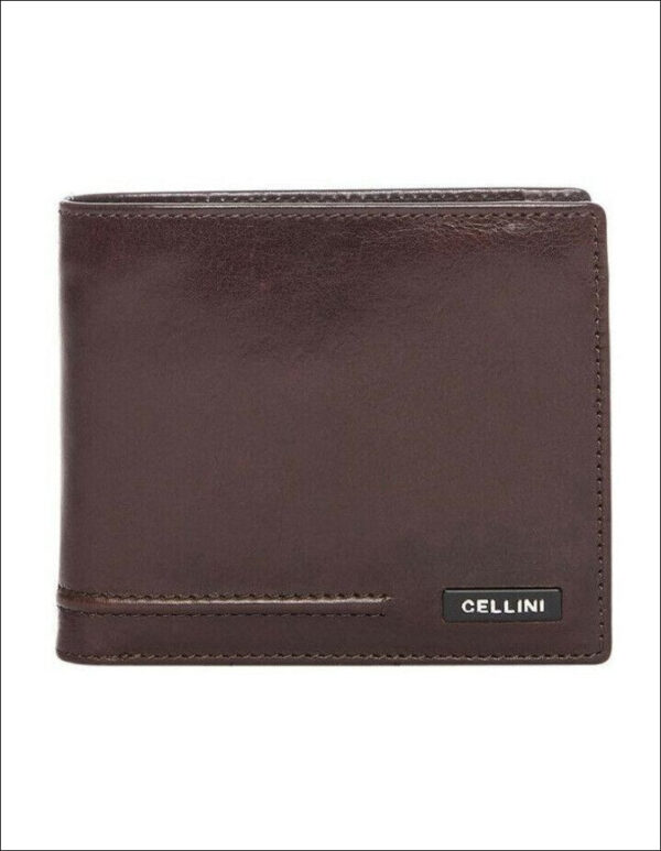 Cellini Viper Tri Flap Wallet Brown Leather