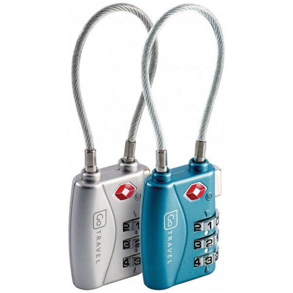 Go Tsa Combination Cable Lock Blue/grey Travel Accessories