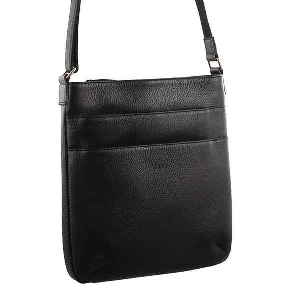 Milleni - Soft Italian Leather Shoulder Bag - Black NL2439